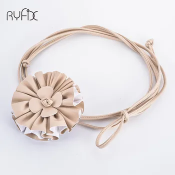 

2019 New arrived big flower rope belt folk style skirt accessories waist chain handmade dress belt BL1833