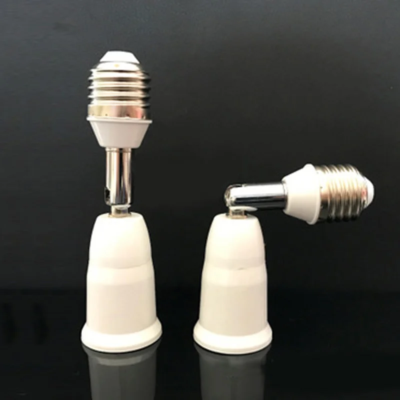 126mm Hardness Conversion Lamp Head Home White+silver 90 Degree Conversion Lamp Head Right Angle Adjustable Angle Pbt E27