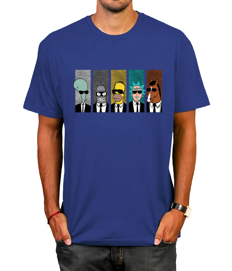 Аниме Рик Морти футболка классная ТВ футболка для мужчин пара Geek BoJack всадник короткий рукав футболка бойфренда футболки camiseta - Цвет: JP0068-B22-9