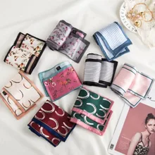 Новинка, женская сумка с принтом зебры, украшение, длинный головной убор, повязка на голову, маленький Узкий Шелковый шейный платок с атласной лентой, обтягивающий шарф