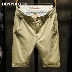 Denyblood джинсы Летняя мода Для мужчин s Рубашки домашние хлопковые брюки-чинос шорты-бермуды Masculina Компрессионные шорты плюс Размеры Для