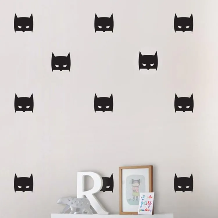 حار بيع باتمان قناع الظلية لطيف الفينيل الجدار ملصق الحائط الشارات بنين نوم المحبة ديكور المنزل مجموعة منقوشة Wm-520