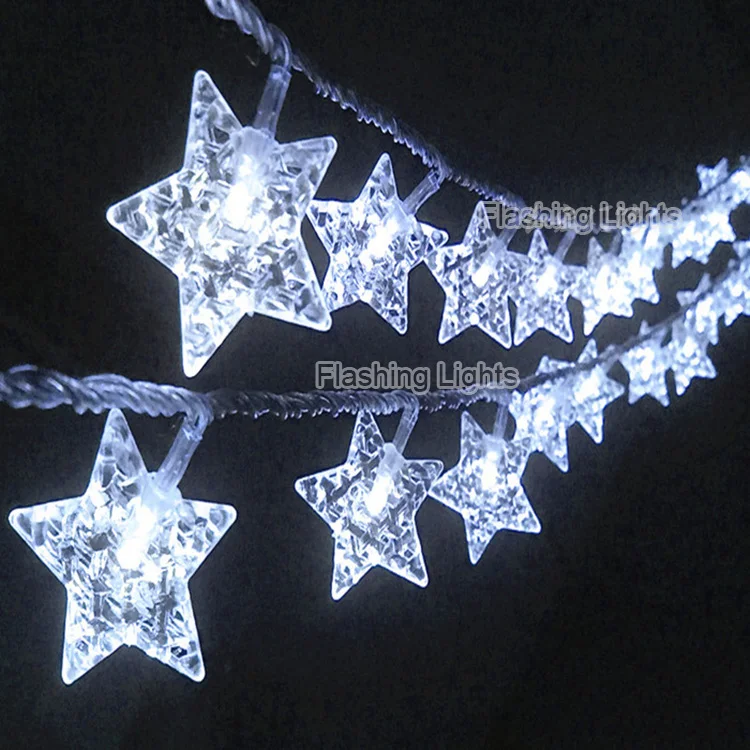 

8M 50LED Battery Five pointed Star christmas lights outdoor fairy string lights for wedding new year Xmas Garlands decoration