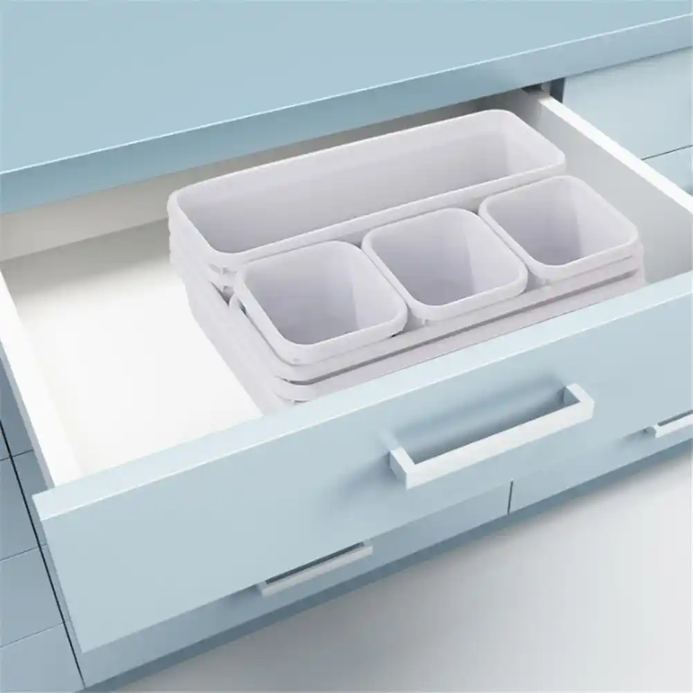 8pcs Drawer Style Storage Box Tray Shallow Drawer Organizers