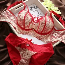 Новые модели взрыва удобное нижнее белье набор Глубокий V Сексуальное белье бюстгальтер набор пуш-ап дышащее кружево