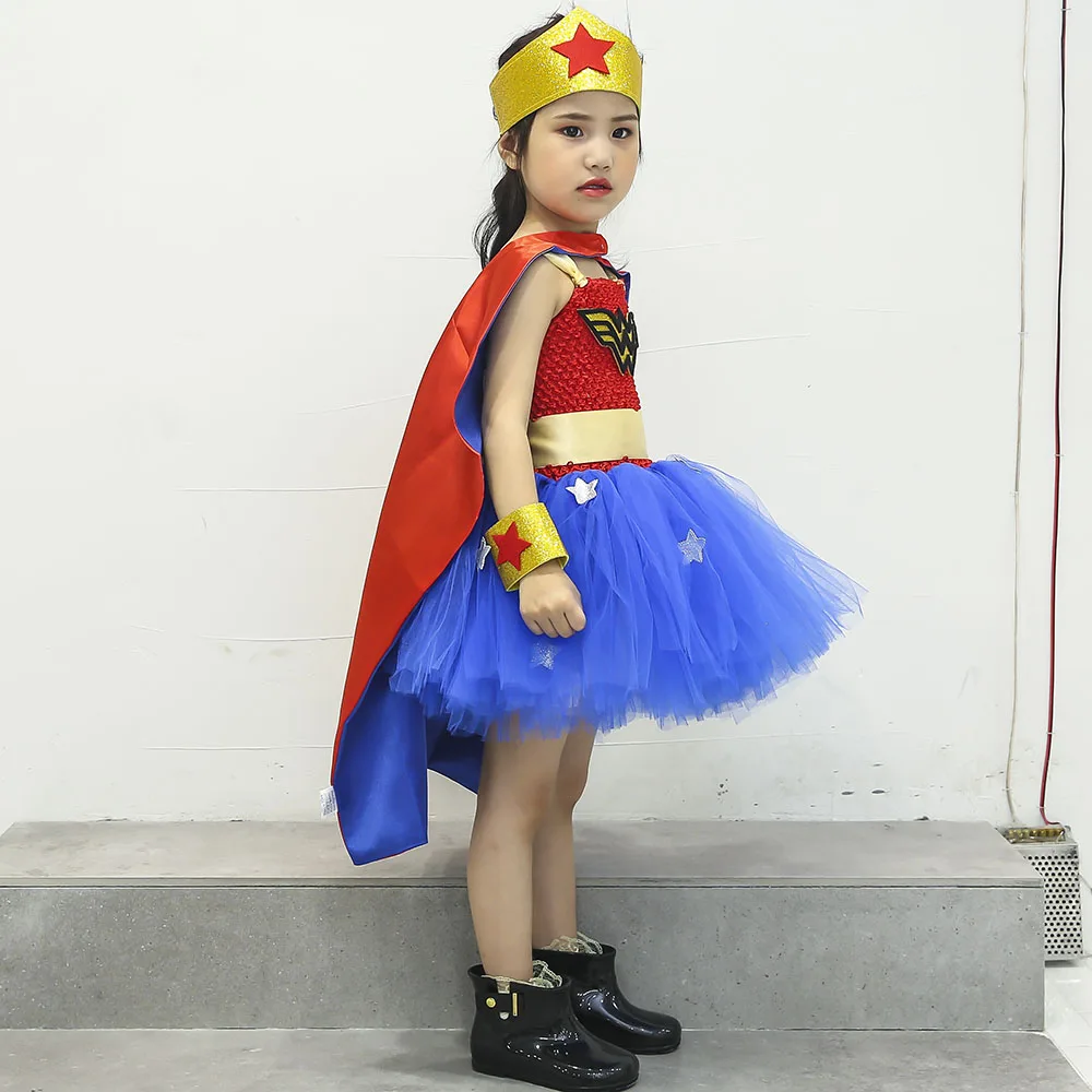 SALE 1 Set Wonder Woman Girl Tutu Dress Brave Super Girls Superhero