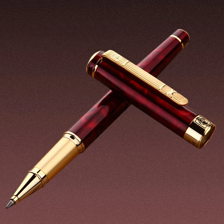 Marca de Alta Qualidade do Vinho Esferográficas de Escritório Presente do Negócio da Escrita de Luxo Picasso Rolo Ball Pen Papelaria Canetas Escola Suprimentos 902 Red