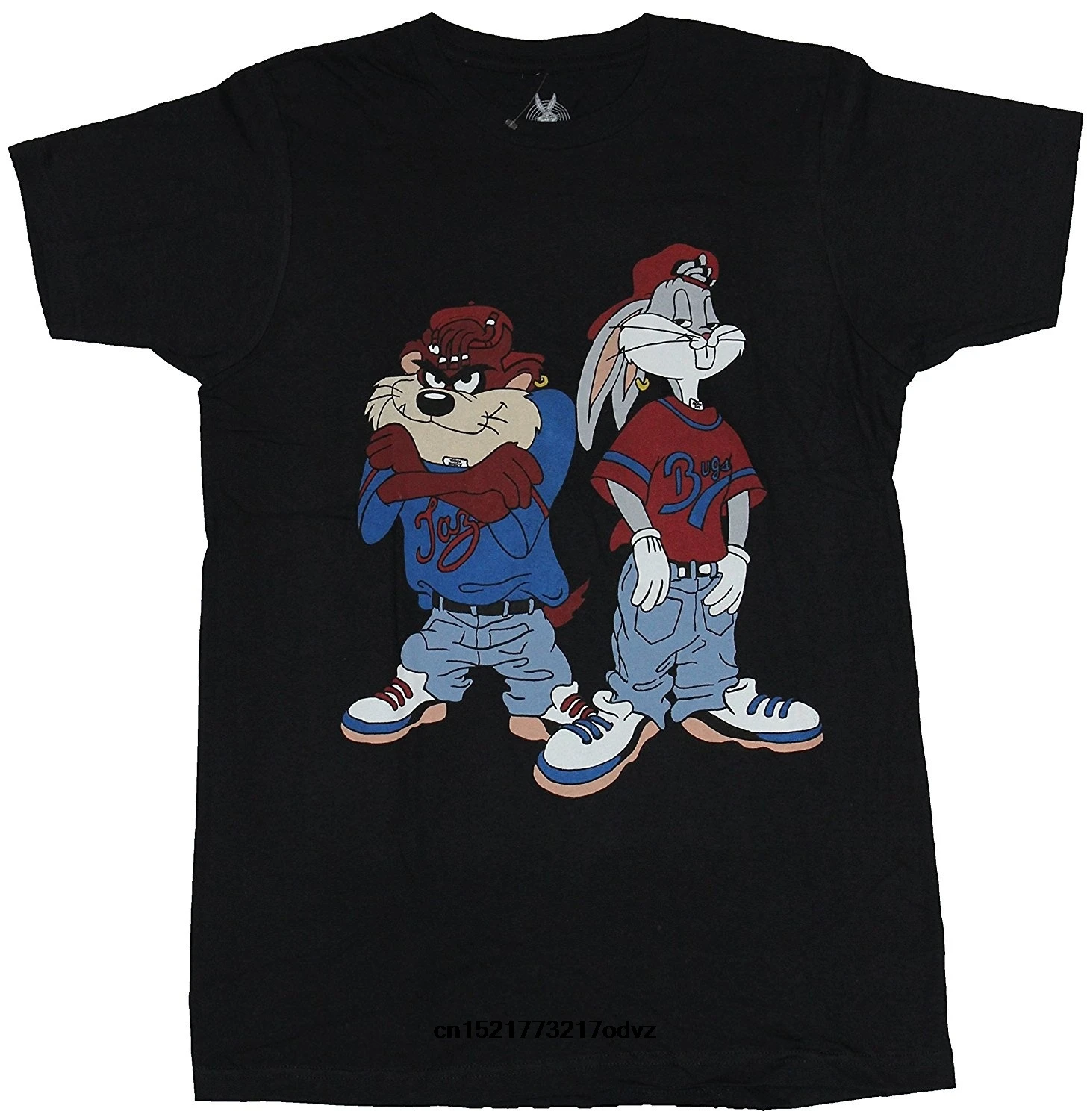 Men T shirt Looney Tunes s Bugs Bunny Hip Hop Style Duo funny t shirt