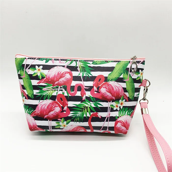 New Cute Flamingos Bird Cat Pencilcase Pencil Bag Cosmetic Bags Fashion Handbags For Makeup Storage Change Holder Coin Wallets (1)