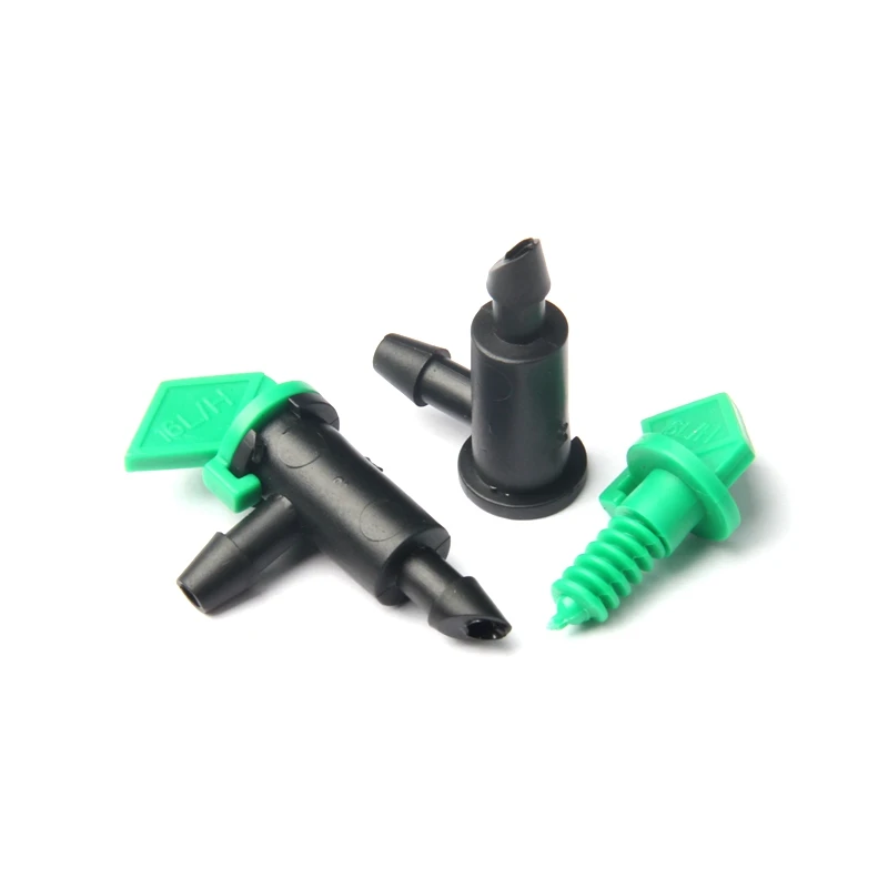 

500pcs Green 16L Detachable Flag Drippers Horticulture Bonsai Fruit Flower Drop Irrigation System Sprinkler Plants Irrigator