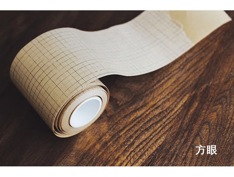 3 вида стилей квадратный горизонтальной линии крафт-бумага может отрывная лента для декорации Washi diy ablum дневник в стиле Скрапбукинг этикетки клейкая лента
