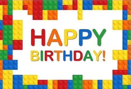 7x5FT Happy Birthday Building Blocks Toy Pattern Wall Custom Photo ...