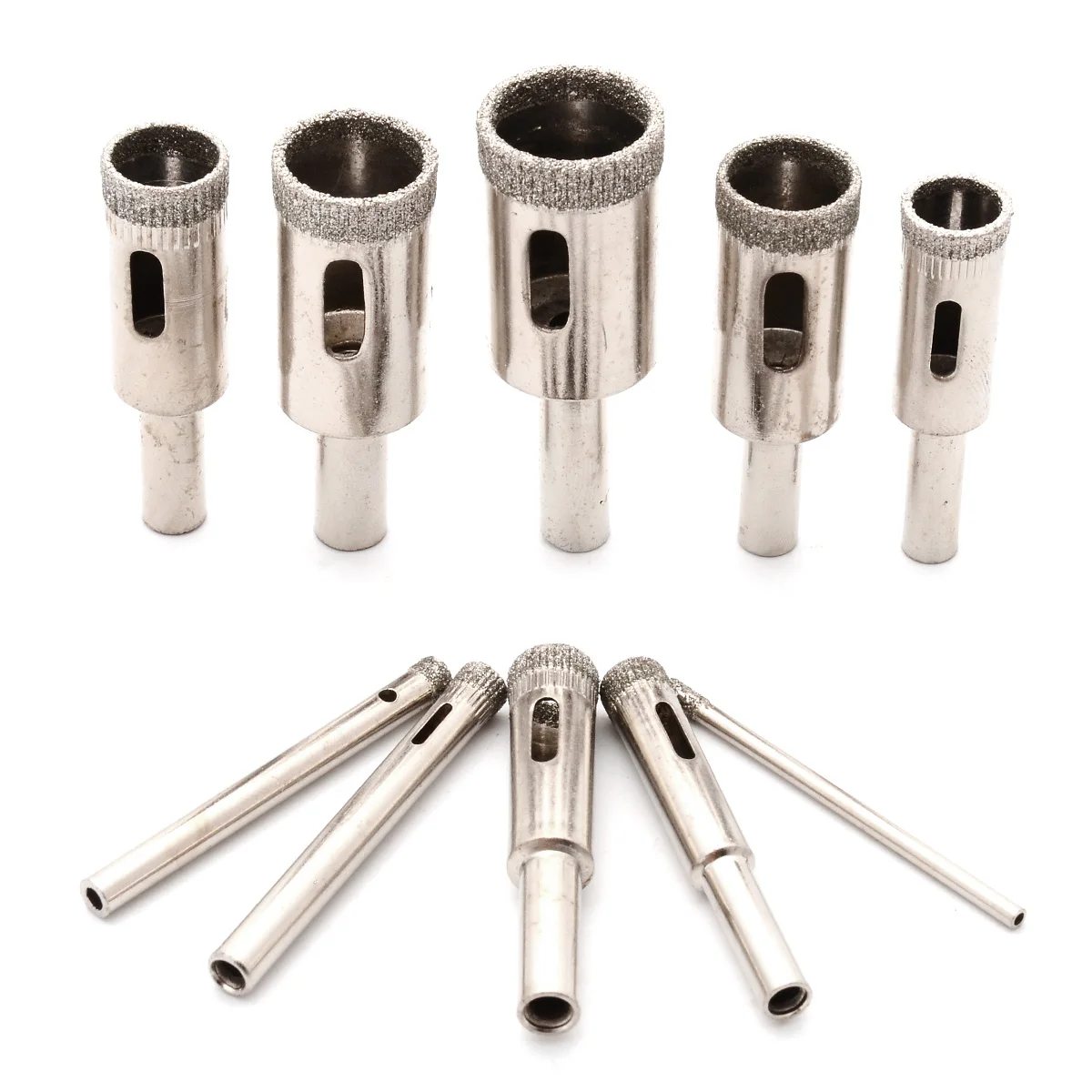 

10pcs Diamond Coated Hole Saw Cutter Ceramic Glass Marble Drill Bit Tool Set 3-20mm