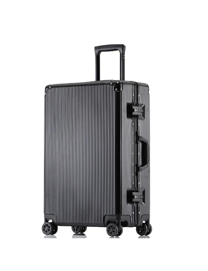 Дорожный чемодан на колесиках для багажа PC алюминиевая рама с TSA замком чемодан на колесиках с усиленным корпусом чемодан с колесиками