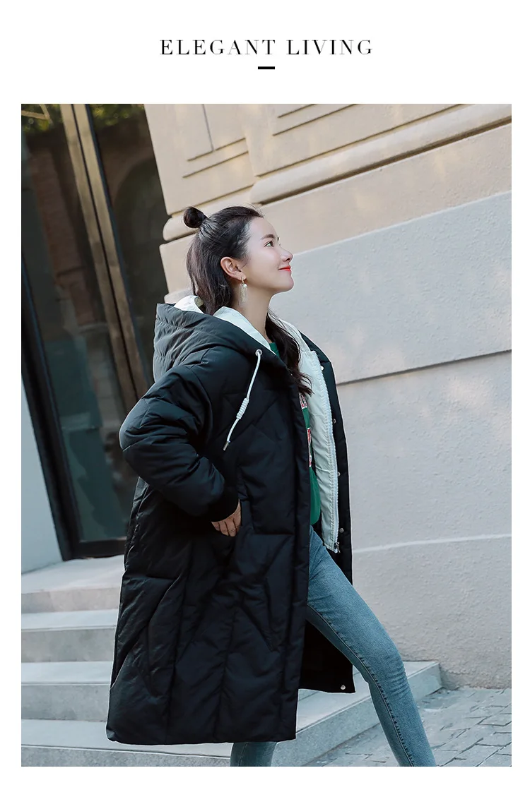 Winter Woman Coats 2019 Down Cotton Clothing Medium Long Section Winter Jacket Women Stylish Elegant Bf Bread Cotton Clothing (20)