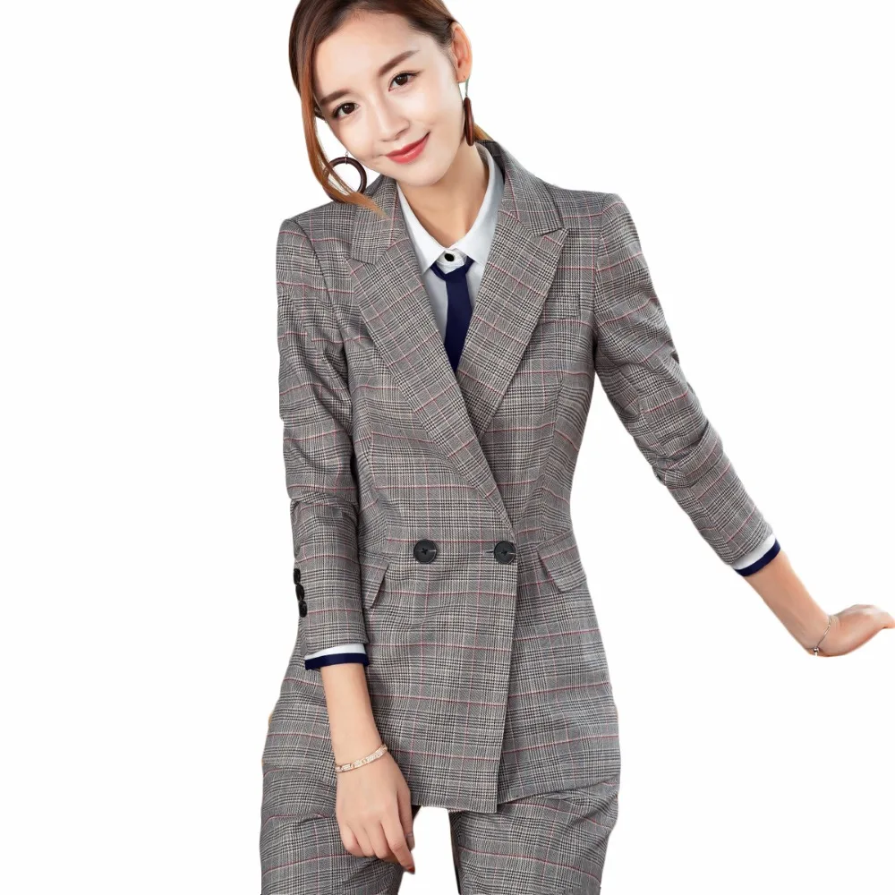 

Ladies Office Formal Women Pant Suit 2 Piece Set Office Uniform Designs Women Business Set Work Wear 2018