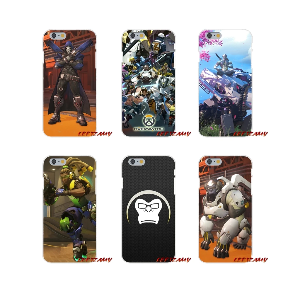 Аксессуары для телефона Чехлы игра Overwatch герой OW Уинстон iPhone X 4 4S 5 5S 5C SE 6 S 7 8 Plus |