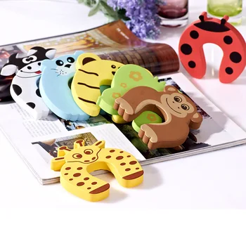 2/5 Pcs Lock Jammers Kid Finger Protector Cute Cartoon Animal Home Improvement Baby Safety Door Stopper Hardware 1