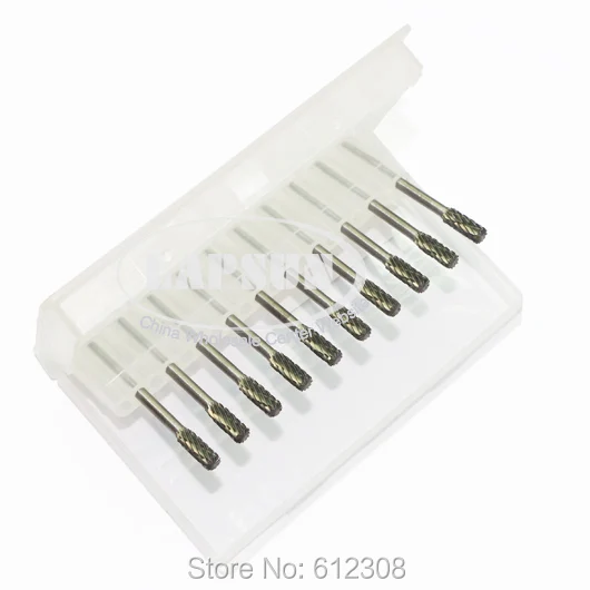 

A4 10pcs 1/8" 3mm Tungsten Carbide Burr Rotary Cutter files Sphere Ball Points Drill Bit Set CNC Engraving CED 4mm Tip