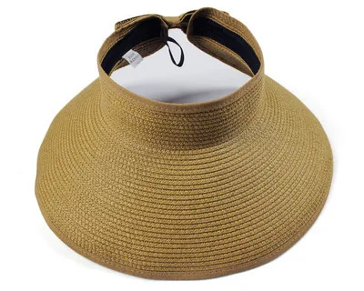 Складываемые солнечные шляпы для женщин летние широкие большие с полями, солнце соломенная шляпа Горячая Распродажа Круглый топ солнцезащитный козырек Досуг Пляж освежающий колпачок - Цвет: B