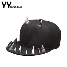 Мода заклепки шапки для мужчин Хип-Хоп Кепка клепки ручной работы Cap Кристалл женщины Спайк шпильки панк рок для костей YY60510
