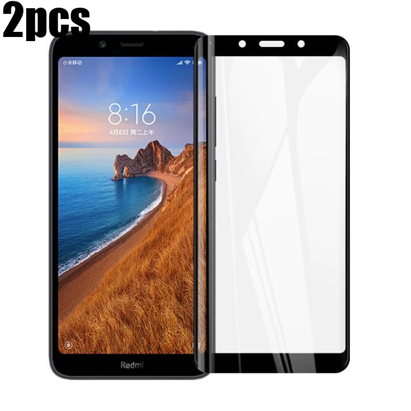 

2PCSi Redmi 7A Glass 9H 2.5D Tempered Glass Full Cover Screen Protector Film For Xiaomi Redmi 7A 5.45inch Global Versioin