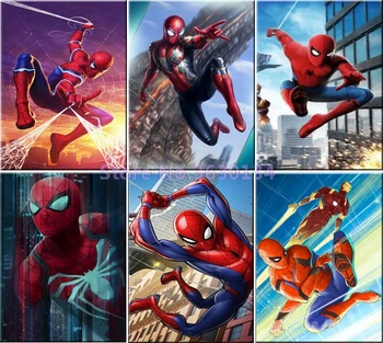 

Spider-Man Diamond Embroidery 5D Diamond Painting Cross Stitch Kits Needlework Diamond Mosaic Cartoon Full Drill Rhinestone Gift