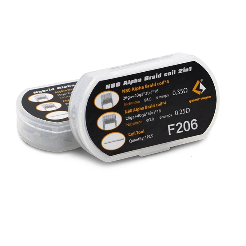 Original Geekvape Ni80 Hybrid Alpha Braid Coil MTL Fused Clapton ...