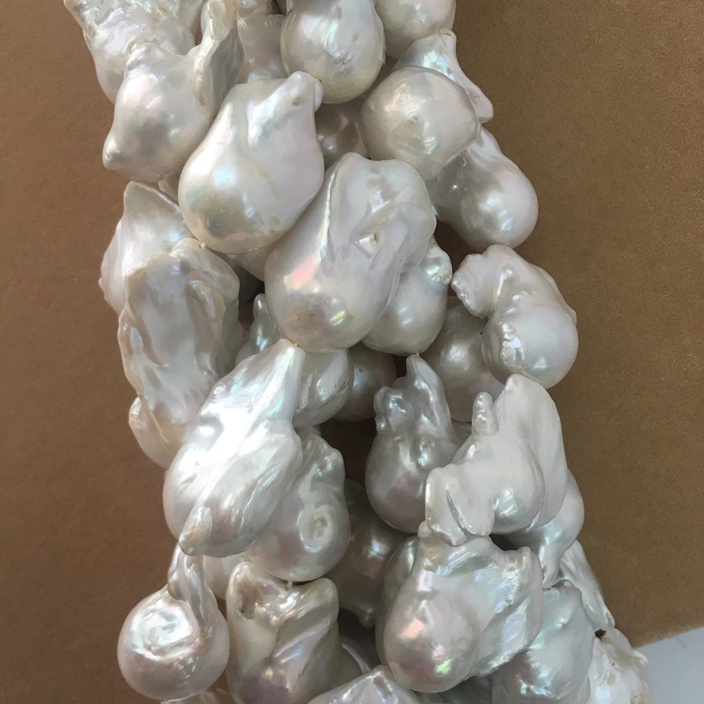 pearl beads,100% Nature freshwater loose pearl with  baroque shape, BIG BAROQUE shape pearl .16-24 mm,nature white white color