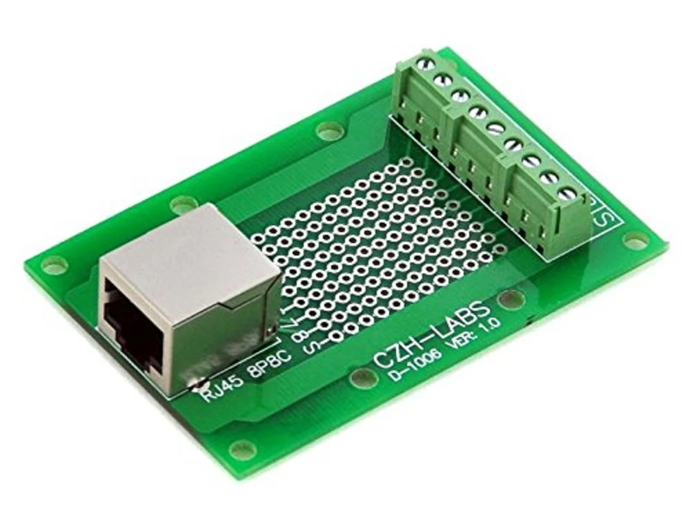 RJ45 8P8C прямоугольный экранированный домкрат соединитель клеммной колодки. |