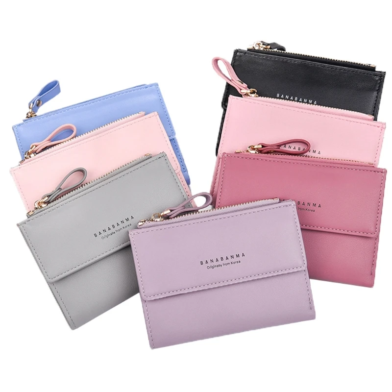 Women Girls Short Wallet Coin Purse Organizer Pocket Small Credit Card Holder-in Wallets from ...