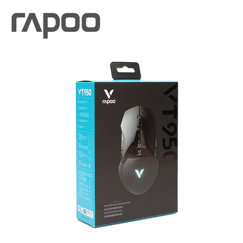 Rapoo VT950 игровая мышь 2 4G Беспроводная 16000 точек/дюйм OLED дисплей RGB Освещение PMW3389