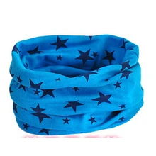 Детские наружные шарфы, многофункциональное теплое волшебное кольцо для банданы, небесно-голубой шарф со звездами 1