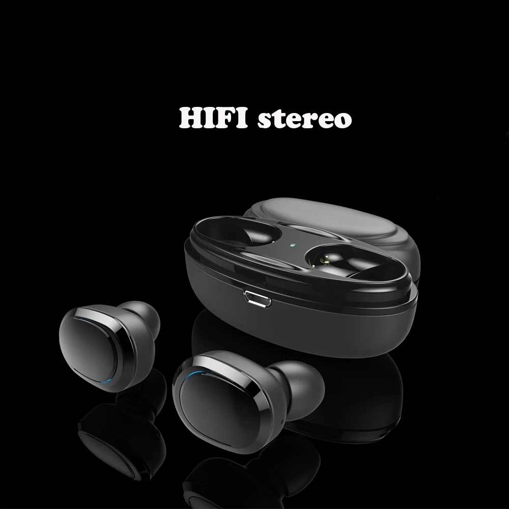 

exuanfa T12 Bluetooth sprot earphones stereo TWS wireless binaural Bluetooth headset With Mic and Charging Box for phone
