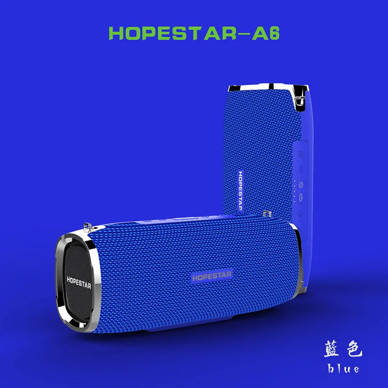 Hopestar A6 Bluetooth динамик музыкальная Колонка стерео Бас Сабвуфер Водонепроницаемая уличная переносная Беспроводная Громкая колонка - Цвет: blue