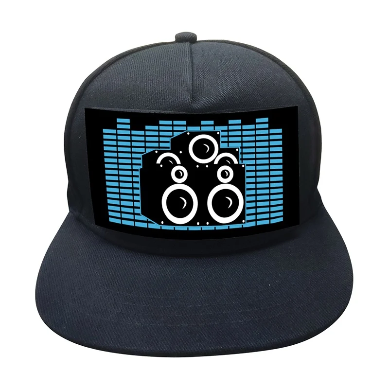 Light Up Sound Activated Baseball Cap DJ LED Flashing Hat With Detachable Screen For Man Woman - Цвет: 3