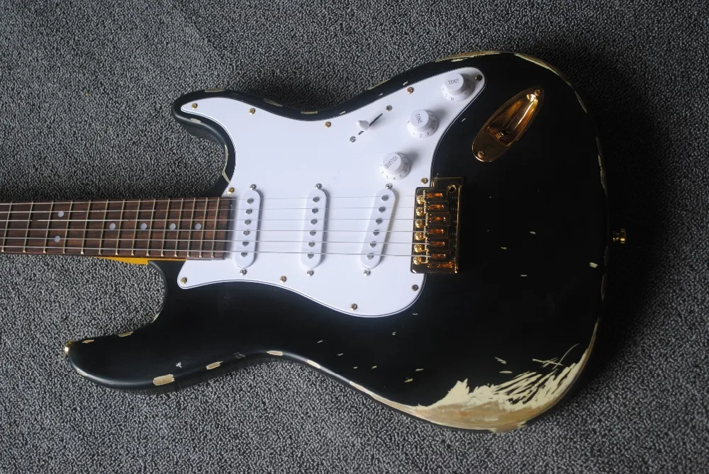 

Custom Shop Masterbuilt John Cruz & John Mayer BLACK1 Tribute ST Electric Guitar Real photo,
