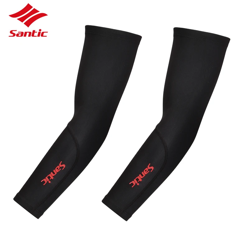 

Santic Sports Arm Warmers For Men Women Black Winter Sunproof Anti-UV Basketball Bicycle Cycling Arm Sleeve Manguito Ciclismo