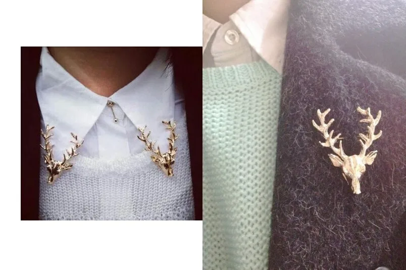 European and American vintage jewelry brooch Peacebird horned elk deer head deer brooch men and women free shipping|deer brooch|vintage jewelry brooch|jewelry brooch - AliExpress