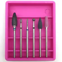 6 шт. набор алмазных сверл для ногтей, электрические маникюрные аксессуары, фрезерные маникюрные сверла для чистки ногтей, аксессуары для электрического станка