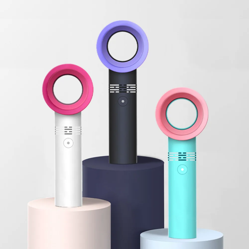 Zero 9 Mini Fan USB Rechargeable Portable Bladeless Fan Handheld No Leaf Cooling Fan Summer Air