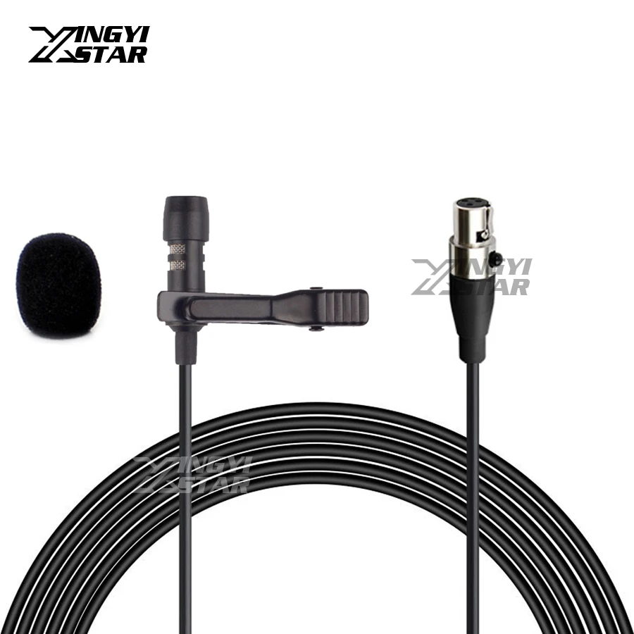 

Professional Mini XLR 3 Pin TA3F Tie on Lapel Clip Mic Lavalier Microphone Mike For Samson Wireless System Bodypack Transmitter