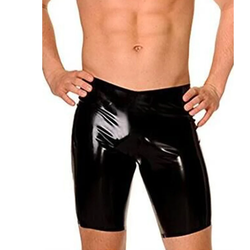 

Plus Size New Sexy Latex Male Underwear Lingerie Black High Quality Gay Fetish Men Boxer Shorts Vinyl Panties Men Underwear