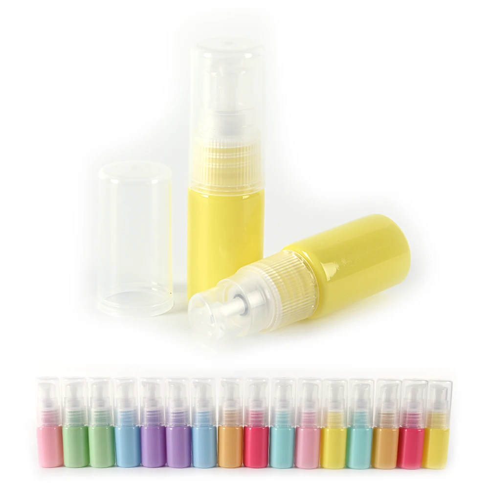 

2Pcs Refillable Atomizer Storage Bottle Travel Perfume Bottle Macaron Color Bottle Mini Empty Spary Candy Plastic Bottle 10ML