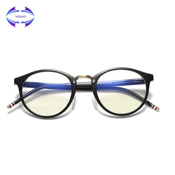 

VCKA Unisex Computer Glasses Women Blocking Blue light & 100% UV400 Protection Vintage Round Frame with Transparent lens