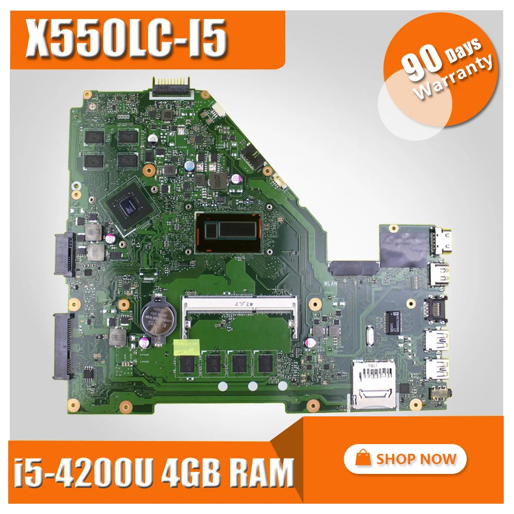 

X550LC Motherboard 2g/I5-4200U GT720M For ASUS X550LC X550LD A550L Y581L W518L X550LN Laptop motherboard X550LC Mainboard