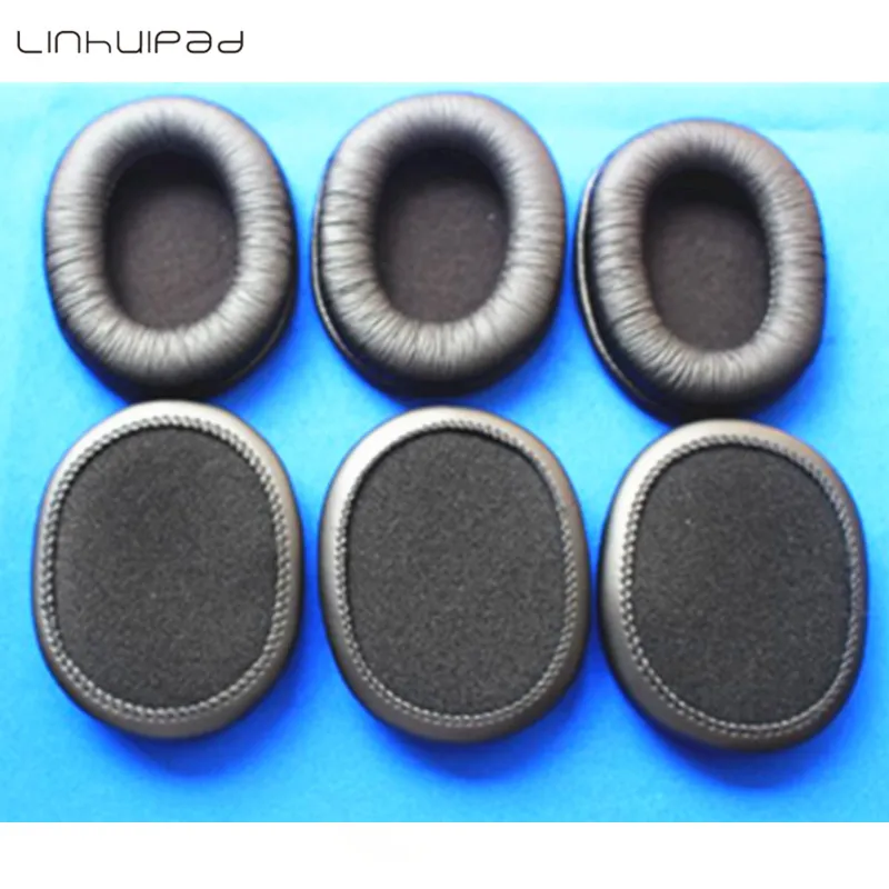 Linhuipad 1 пара Сменные кожаные амбушюры прочные губки амбушюры подходят для SONY MDR-7506, V6, CD900ST, HD202