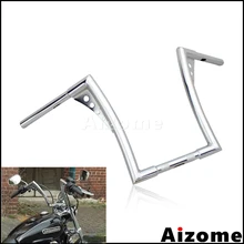 Хромированный 1" Rise Ape вешалка Z Bars 1-1/4" Руль Для Harley Softail Dyna FLST FXST Sportster XL Chopper Bobber на заказ