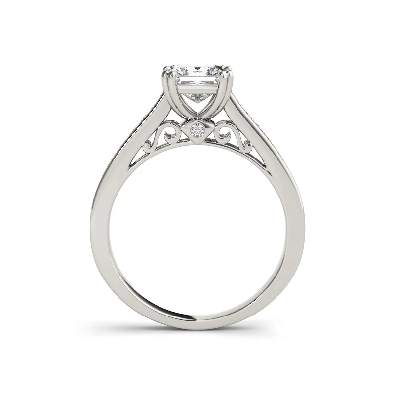 1.2 Ct Princess Cut Moissanite Diamonds Engagement Ring Set For Women Jewelry 925 Sterling Silver Pave Wedding Bands,silver ring,wedding rings,silver rings,moissanite ring