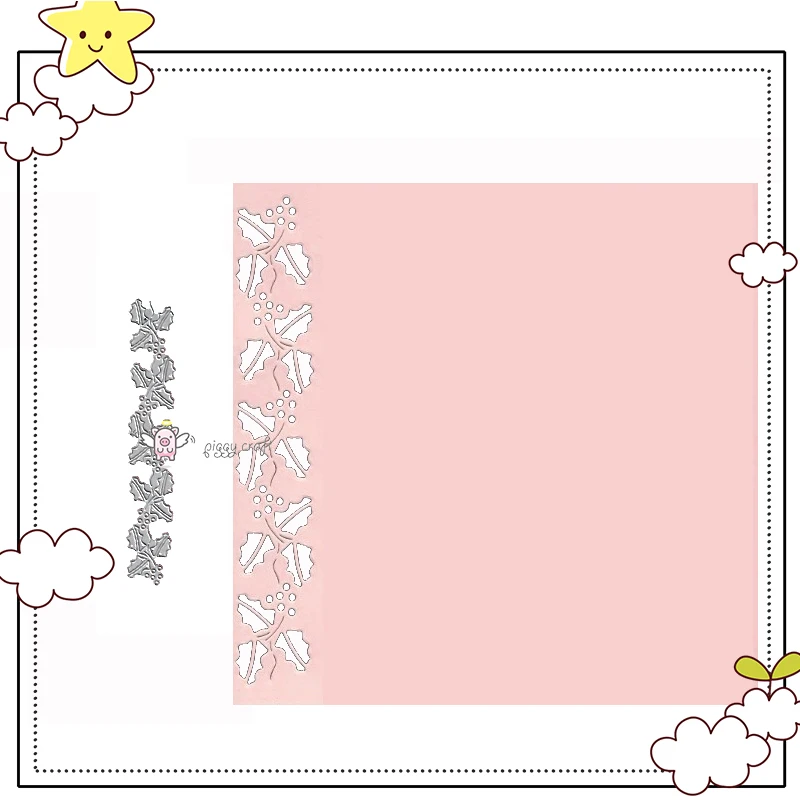 

Mmao Crafts Metal Steel Cutting Dies Long side of the leaf Stencil For DIY Scrapbooking Paper/photo Cards Embossing Dies